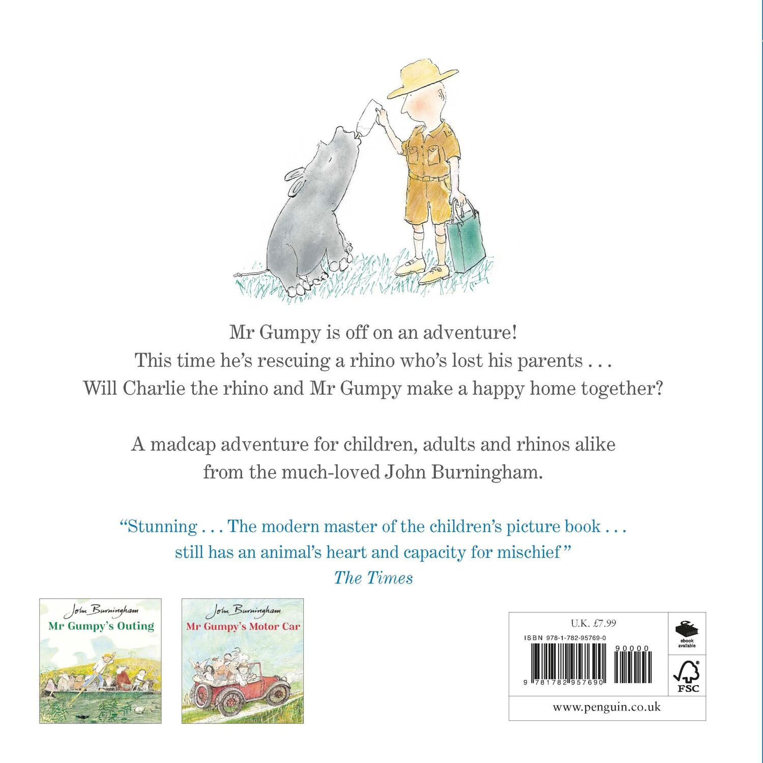 Rückseite: 9781782957690 | Mr Gumpy's Rhino | John Burningham | Taschenbuch | 32 S. | Englisch