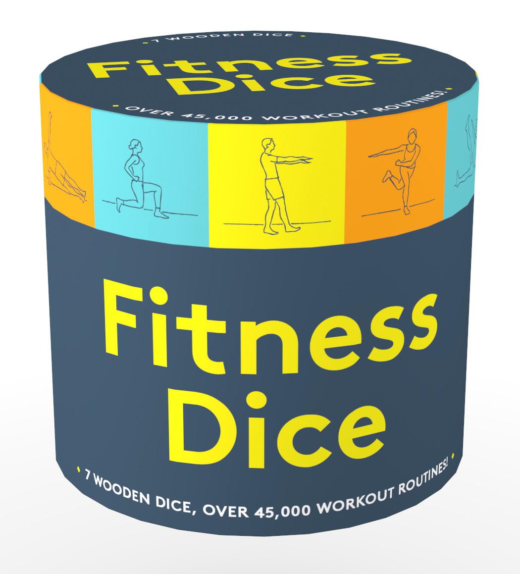 Cover: 9781452182384 | Fitness Dice | 7 Wooden Dice, Over 45,000 Workout Routines! | Books