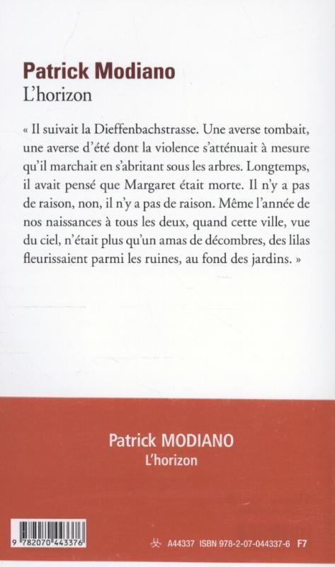 Rückseite: 9782070443376 | L'horizon | Patrick Modiano | Taschenbuch | Französisch | 2011