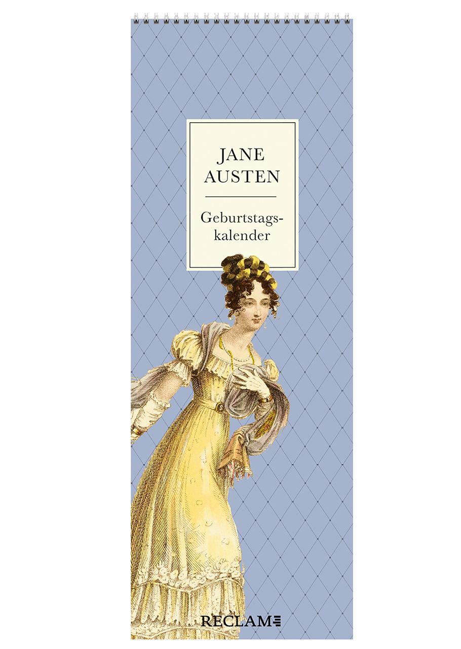 Cover: 9783150950180 | Jane Austen Geburtstagskalender Immerwährender Wandkalender zum...