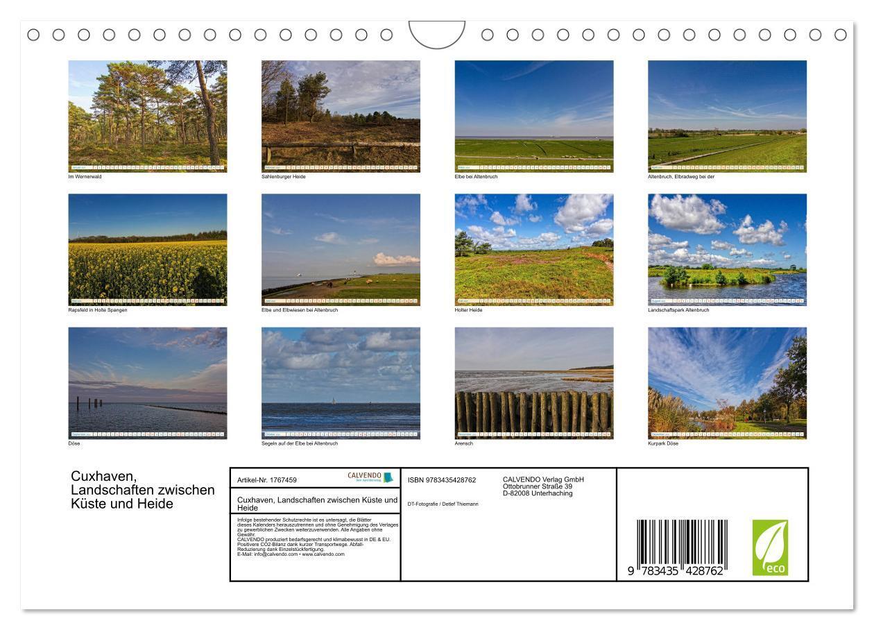 Bild: 9783435428762 | Cuxhaven, Landschaften zwischen Küste und Heide (Wandkalender 2025...