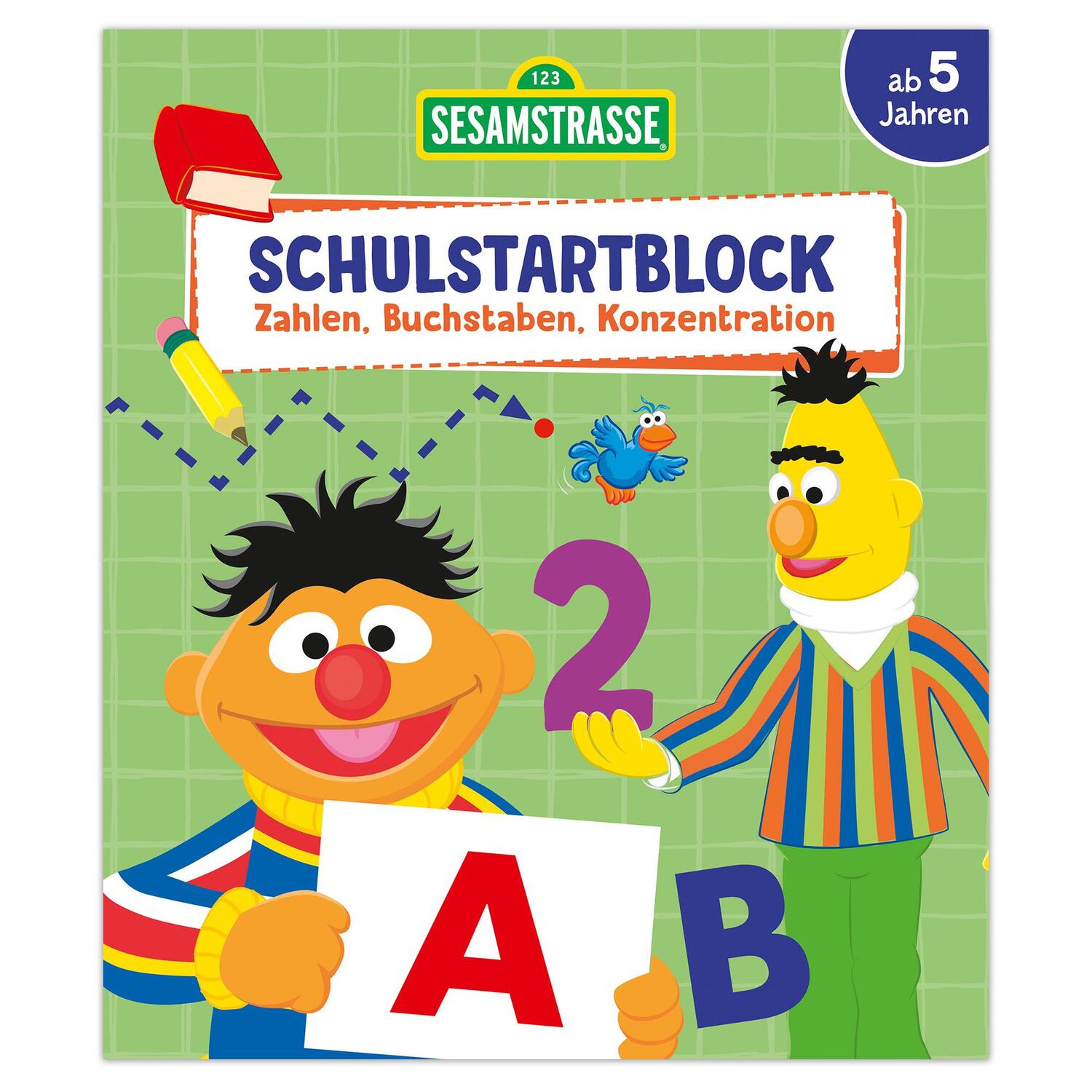 Cover: 9783963473685 | Sesamstraße Schulstartblock - Zahlen, Buchstaben, Konzentration | Buch