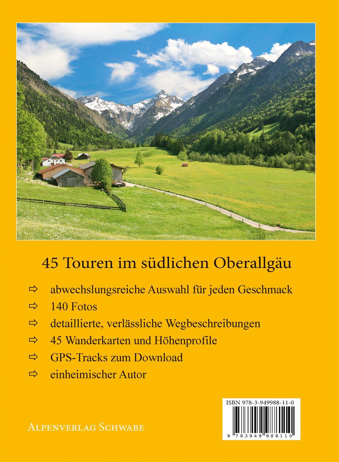 Rückseite: 9783949988110 | Lieblings-Wanderungen rund um Oberstdorf | Gerald Schwabe | Buch