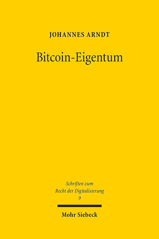 Cover: 9783161609848 | Bitcoin-Eigentum | Johannes Arndt | Taschenbuch | Deutsch | 2022