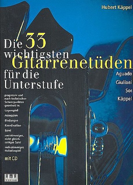 Cover: 4018262101829 | Die 33 wichtigsten Gitarrenetüden für die Unterstufe, mit Audio-CD