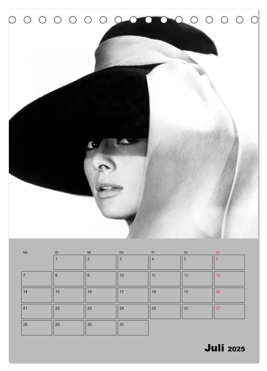 Bild: 9783457022719 | Hollywood-Diva. Audrey Hepburn (Tischkalender 2025 DIN A5 hoch),...