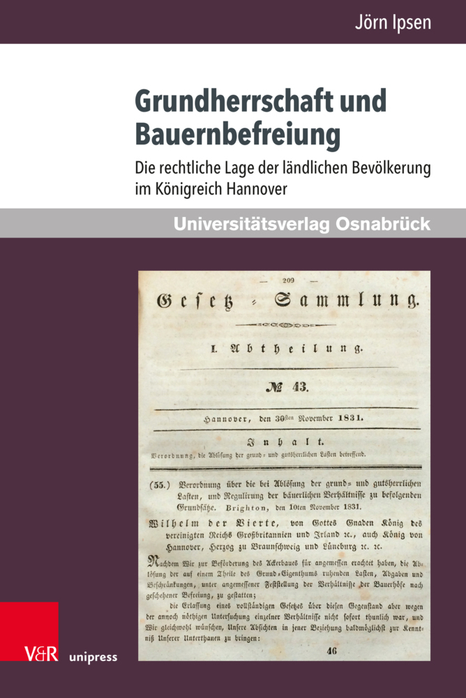Cover: 9783847113409 | Grundherrschaft und Bauernbefreiung | Jörn Ipsen | Buch | Deutsch