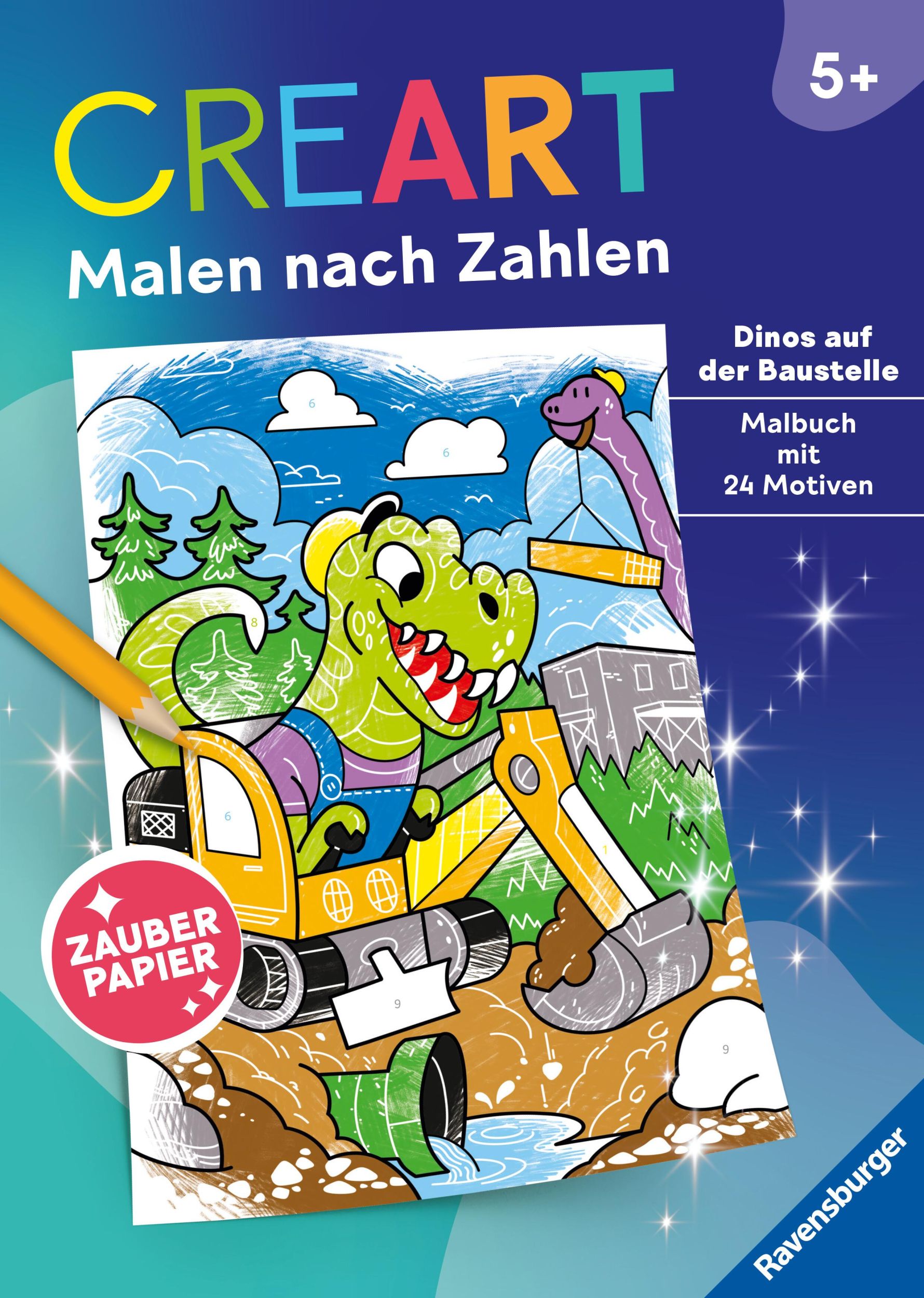 Cover: 9783473488599 | Ravensburger CreArt Malen nach Zahlen ab 5: Dinos auf der...