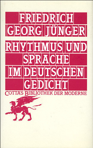 Cover: 9783608954890 | Rhythmus und Sprache im deutschen Gedicht (Cotta's Bibliothek der...