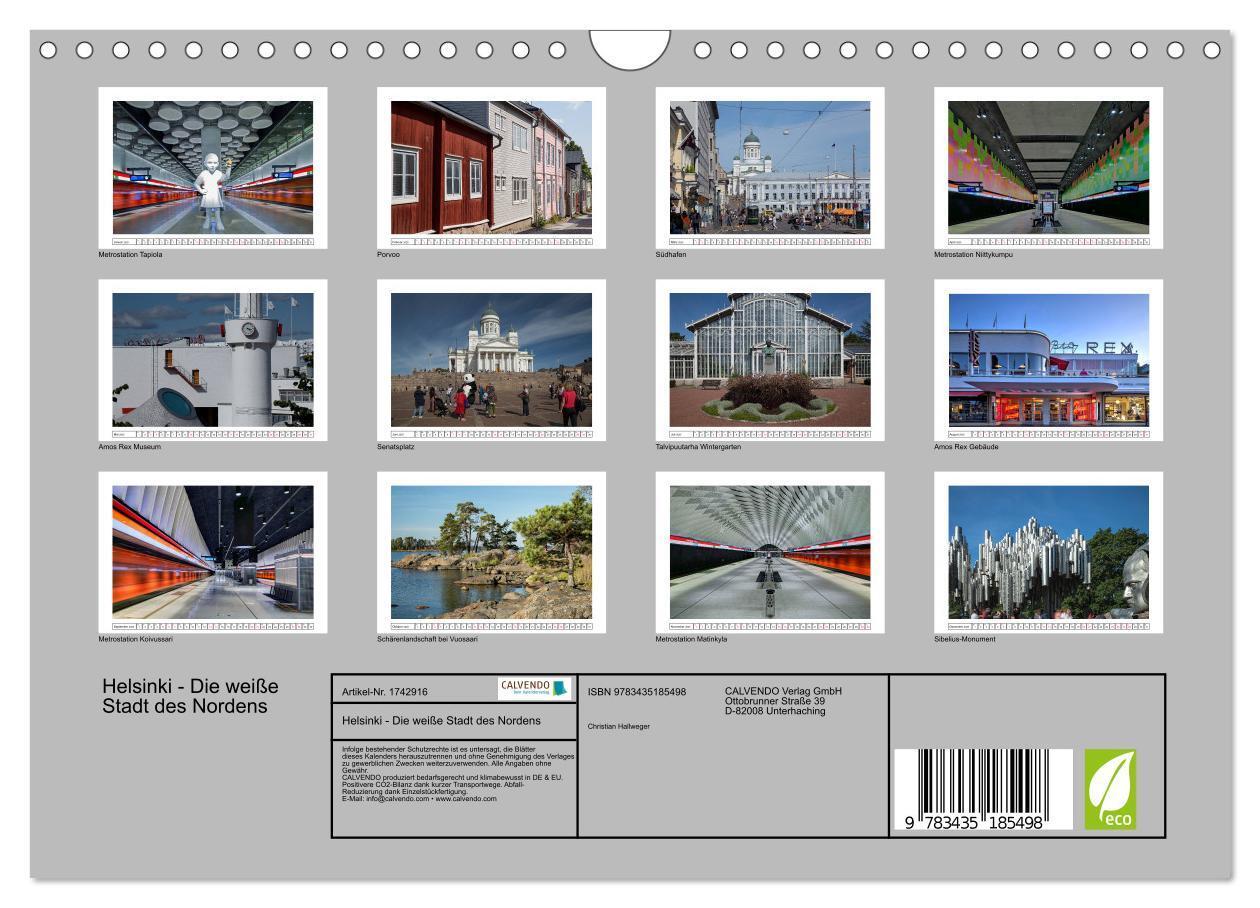 Bild: 9783435185498 | Helsinki - Die weiße Stadt des Nordens (Wandkalender 2025 DIN A4...