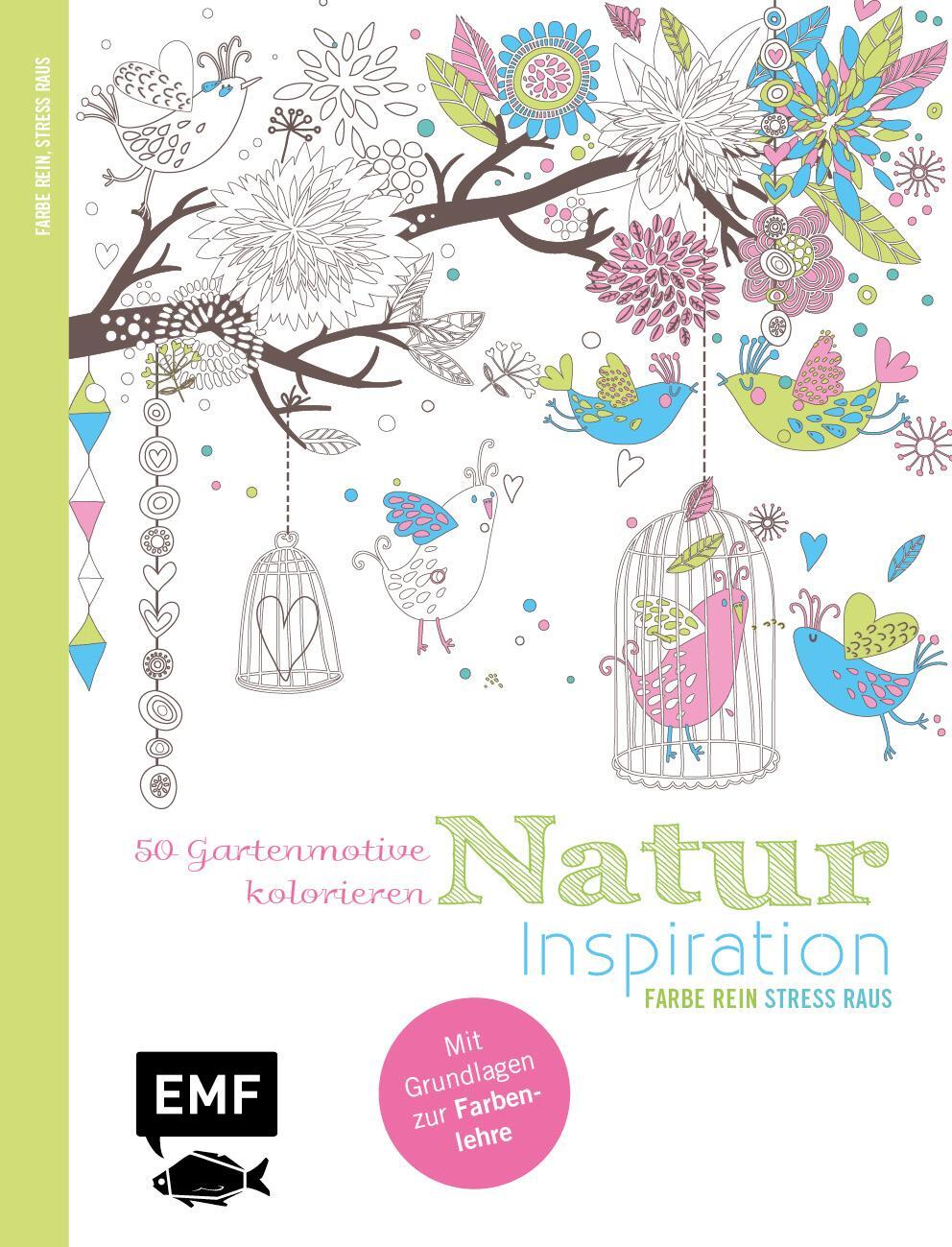 Cover: 9783863552343 | Natur Inspiration - 50 Gartenmotive kolorieren | Yvonne Rathmann