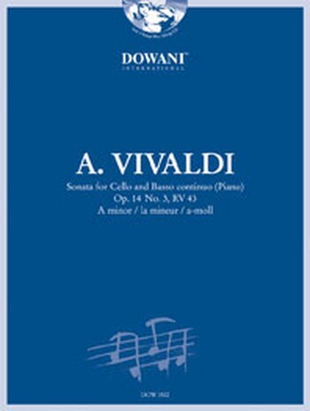 Cover: 9783905476613 | Sonata for Cello and BC Op.14 No.3,RV43 in a minor | Dowani