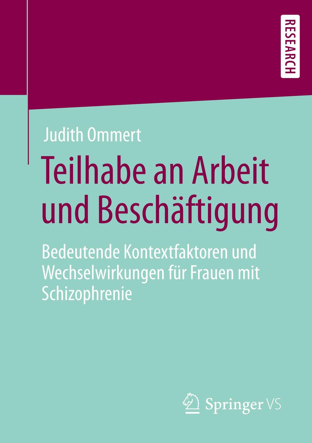 Cover: 9783658294021 | Teilhabe an Arbeit und Beschäftigung | Judith Ommert | Taschenbuch