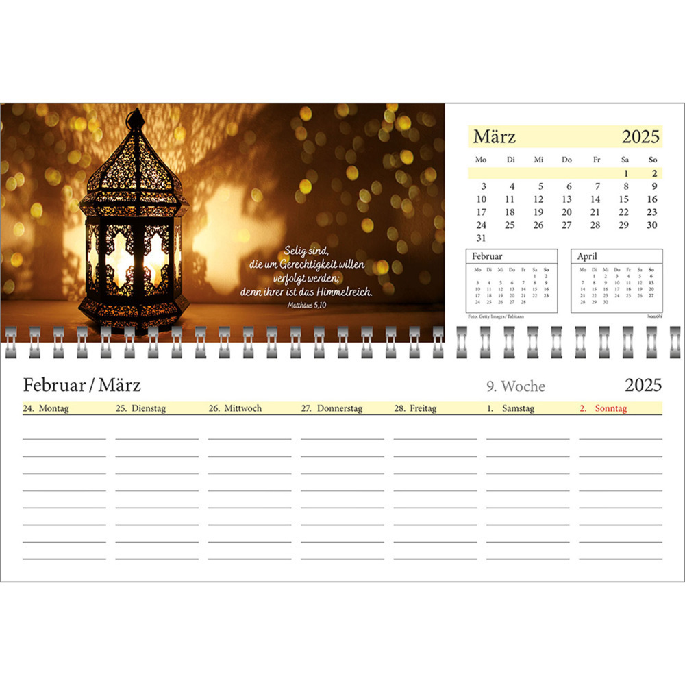 Bild: 9783754825457 | In deine Hand leg ich den Tag 2025 | Wochen-Tischkalender | Kalender