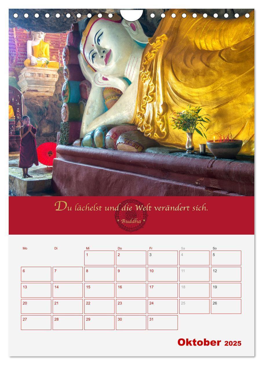 Bild: 9783435927784 | Buddhistische Weisheiten - DER ROTE SCHIRM (Wandkalender 2025 DIN...