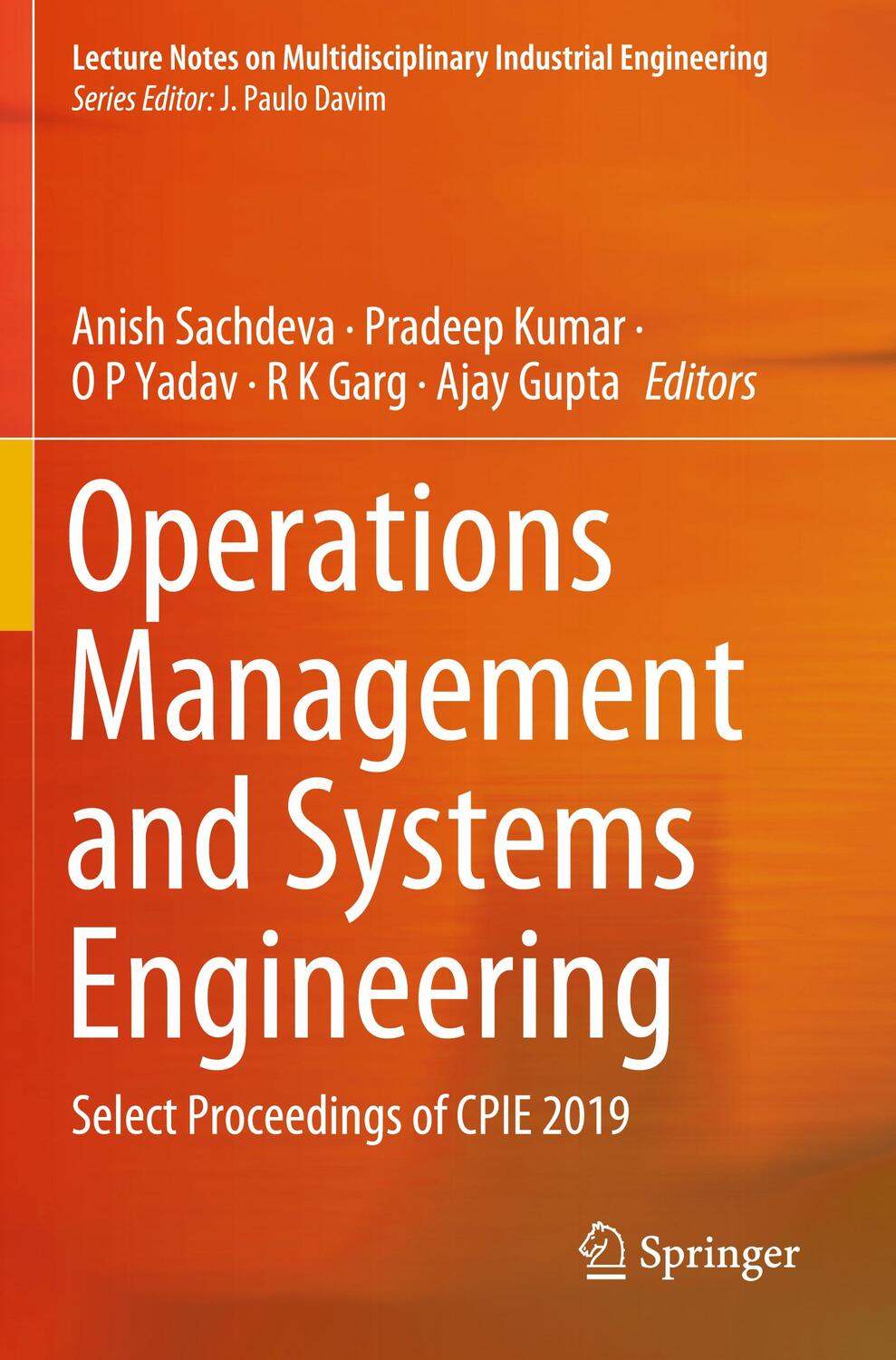 Cover: 9789811560194 | Operations Management and Systems Engineering | Anish Sachdeva (u. a.)