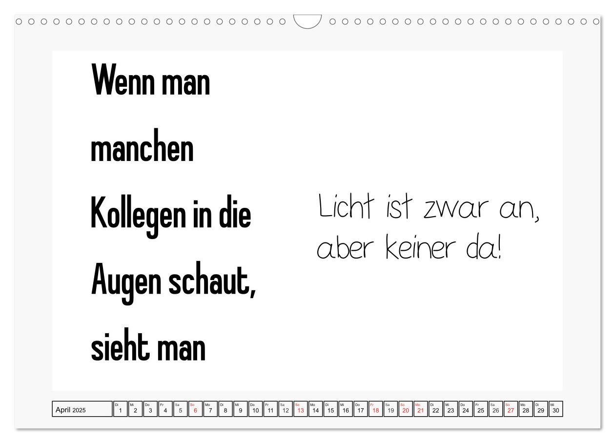 Bild: 9783435200672 | Typo-Kalender für das Büro. Sarkasmus und fiese Sprüche...