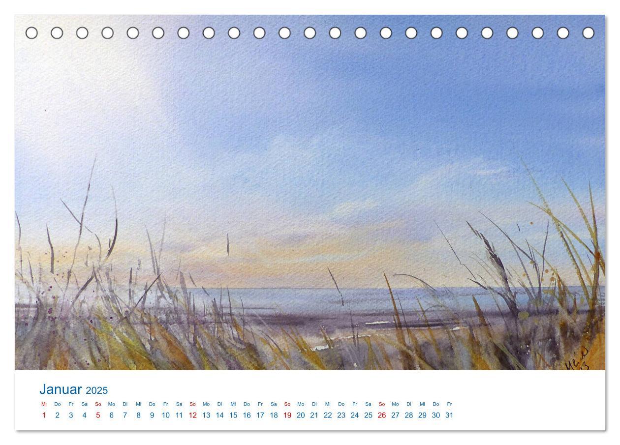 Bild: 9783457146804 | Föhr - Aquarelle (Tischkalender 2025 DIN A5 quer), CALVENDO...