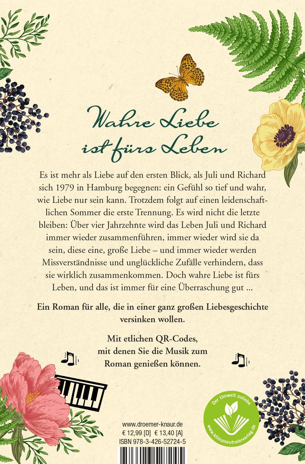 Rückseite: 9783426527245 | In Liebe, für immer | Roman | Jana Bennings | Taschenbuch | 400 S.