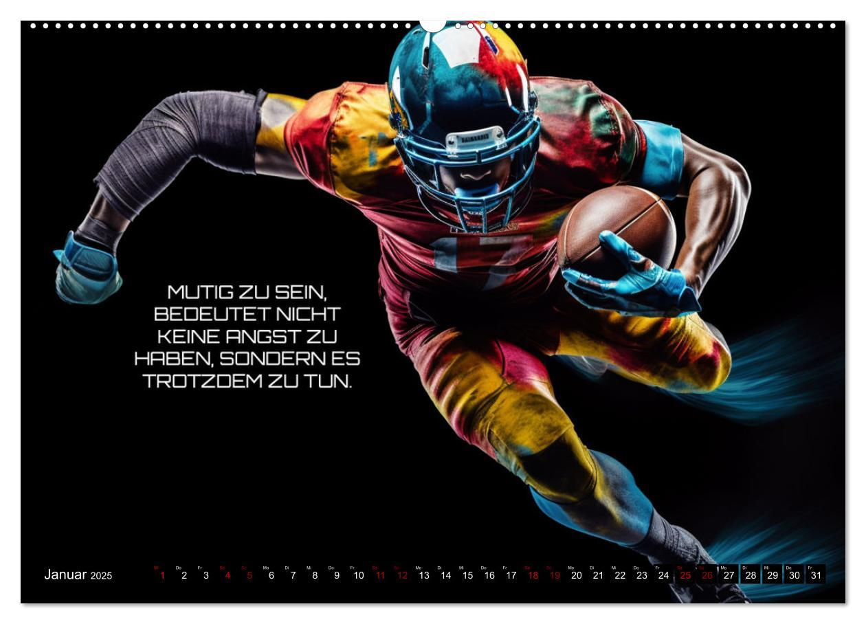 Bild: 9783383874703 | American Football und Motivation (hochwertiger Premium Wandkalender...