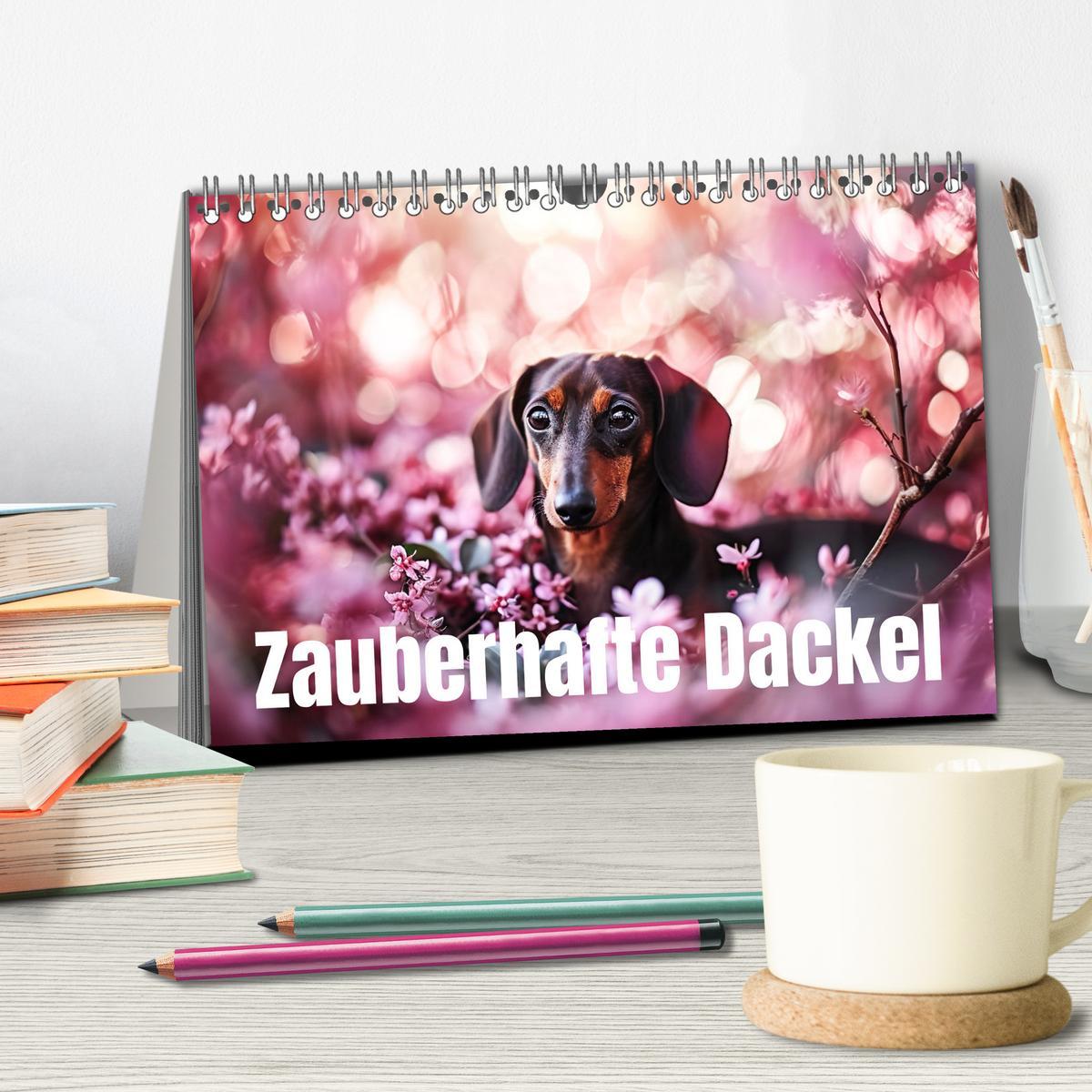 Bild: 9783435943814 | Zauberhafte Dackel (Tischkalender 2025 DIN A5 quer), CALVENDO...