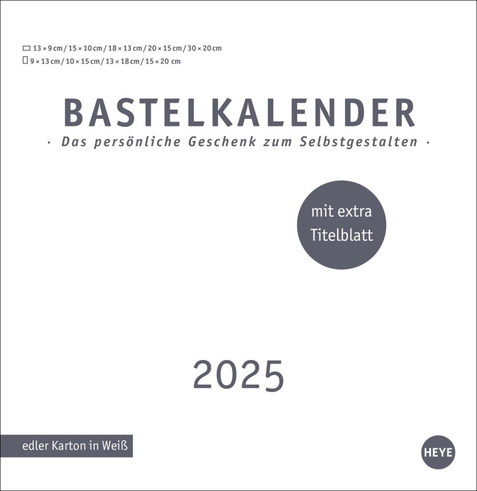 Cover: 9783756407859 | Premium-Bastelkalender weiß groß 2025 | Kalender | Spiralbindung