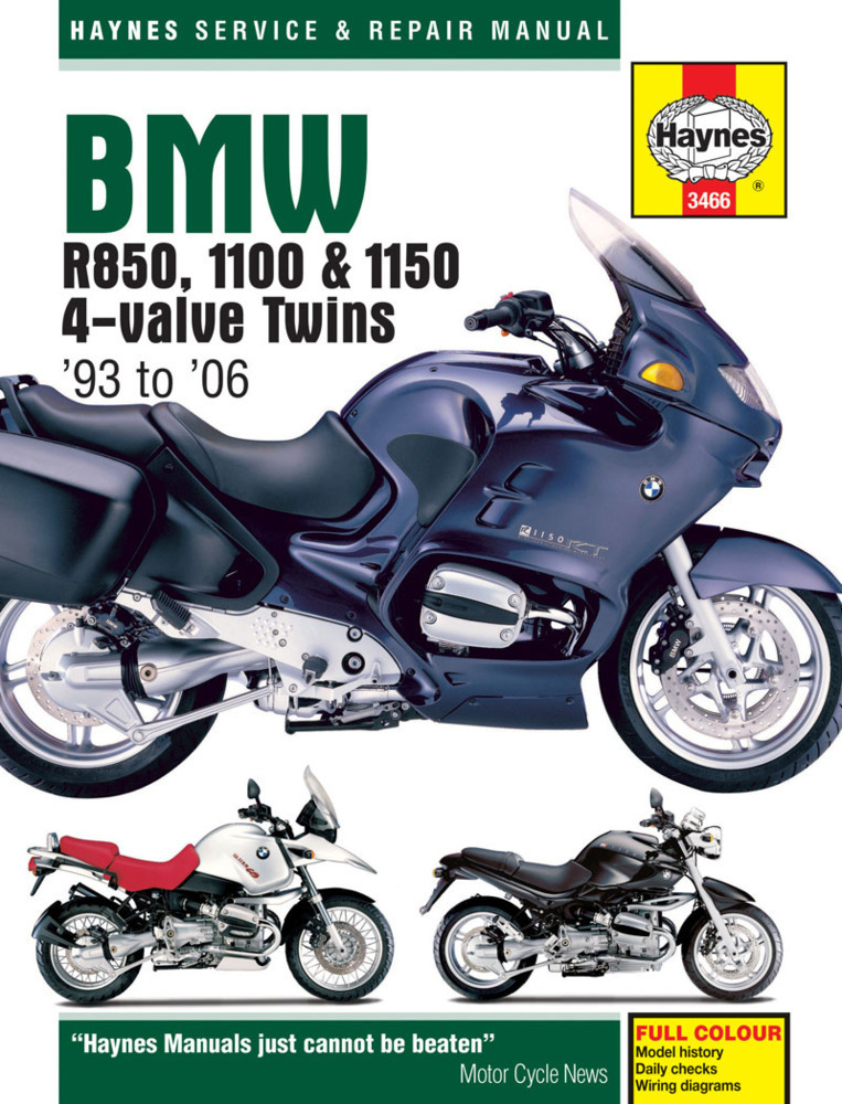 Cover: 9781785212826 | BMW R850, 1100 & 1150 4-valve Twins (93 - 06) Haynes Repair Manual
