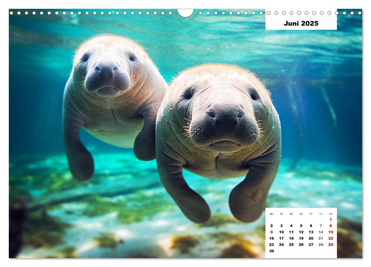 Bild: 9783383893056 | Manatees. Faszinierende Rundschwanzseekühe (Wandkalender 2025 DIN...