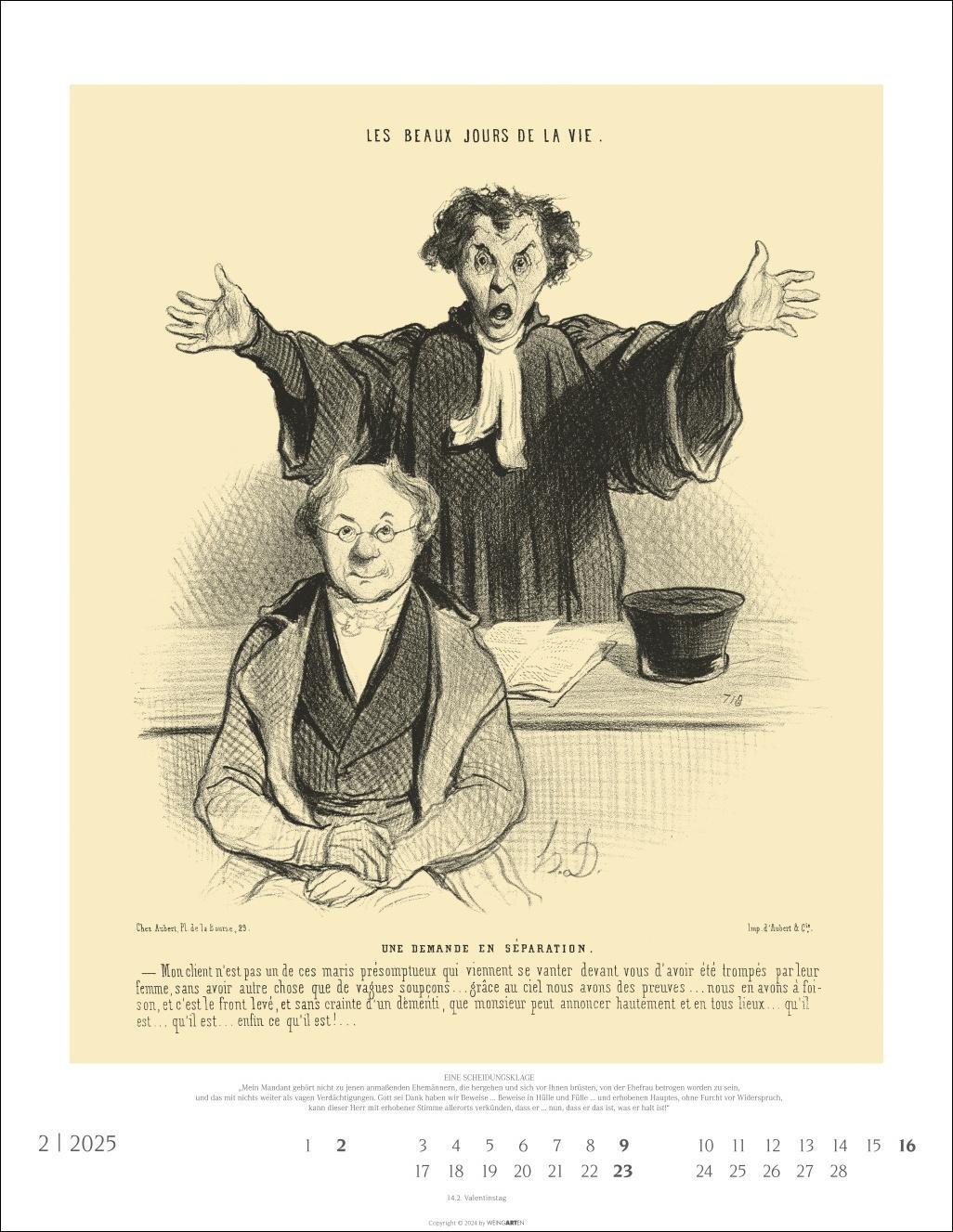 Bild: 9783839900420 | Honoré Daumier: Die Juristen Kalender 2025 | Kalender | Spiralbindung