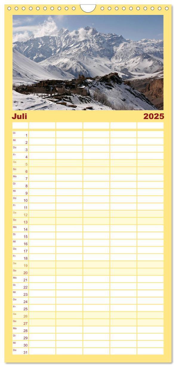 Bild: 9783457111635 | Familienplaner 2025 - Nepal mit 5 Spalten (Wandkalender, 21 x 45...