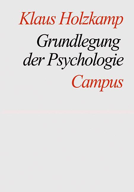 Cover: 9783593335728 | Grundlegung der Psychologie | Klaus Holzkamp | Taschenbuch | Deutsch
