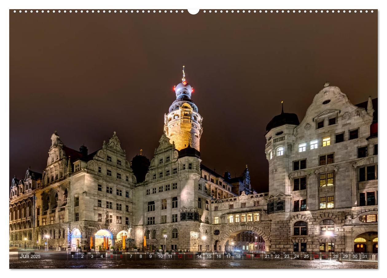 Bild: 9783435427093 | Nachts in Leipzig (Wandkalender 2025 DIN A2 quer), CALVENDO...