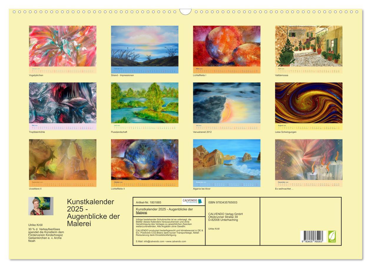 Bild: 9783435765003 | Kunstkalender 2025 - Augenblicke der Malerei (Wandkalender 2025 DIN...