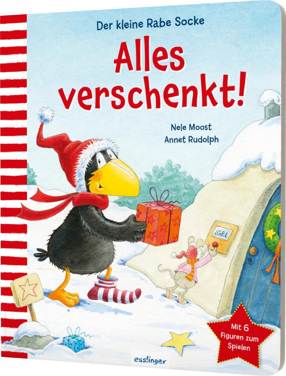 Cover: 9783480239351 | Der kleine Rabe Socke: Alles verschenkt! Mit Spielfiguren | Nele Moost