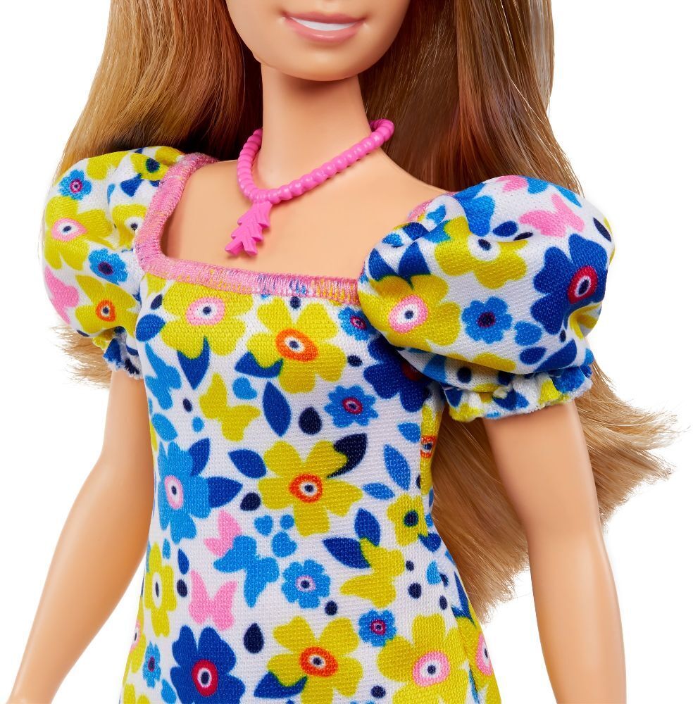 Bild: 194735093854 | Barbie Fashionistas Puppe mit Down-Syndrom im Blümchenkleid | Stück