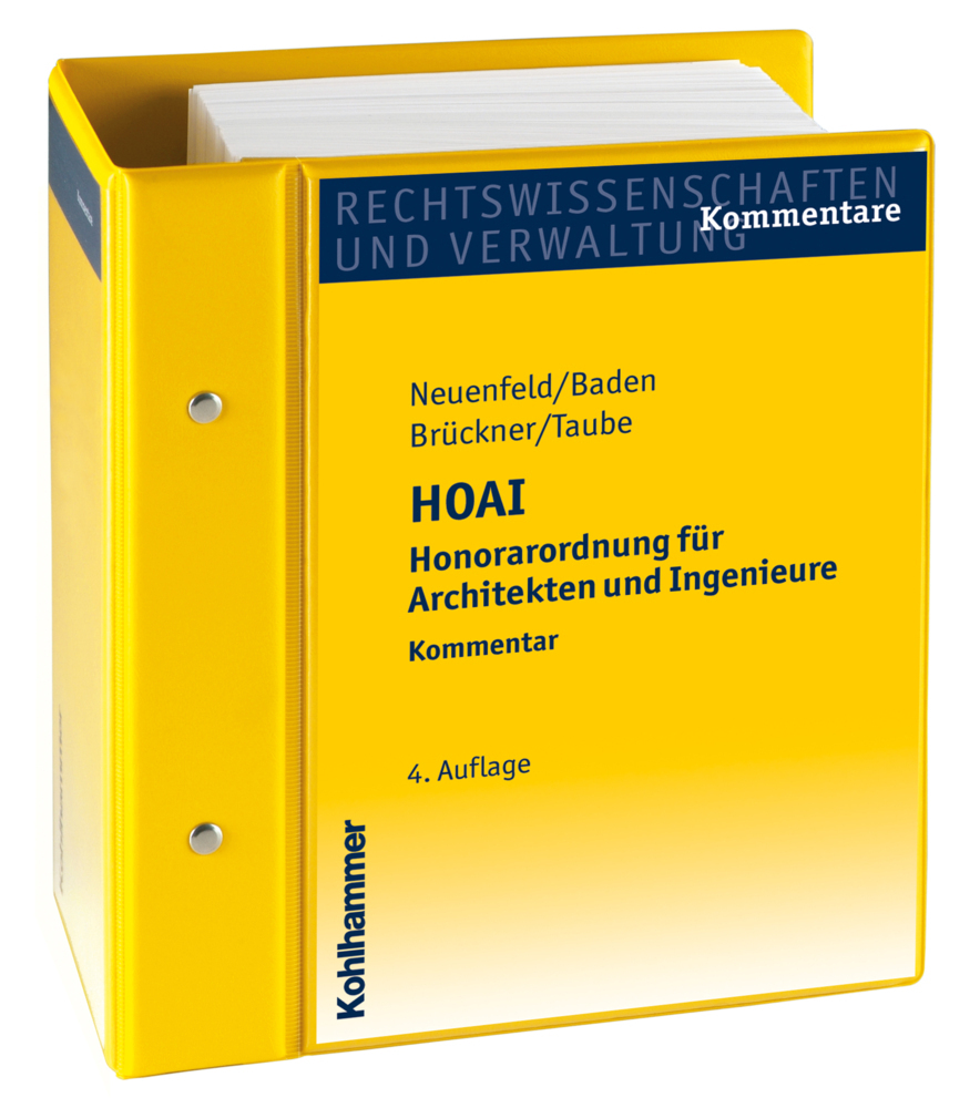 Cover: 9783170333000 | Honorarordnung für Architekten und Ingenieure - HOAI | Baden (u. a.)