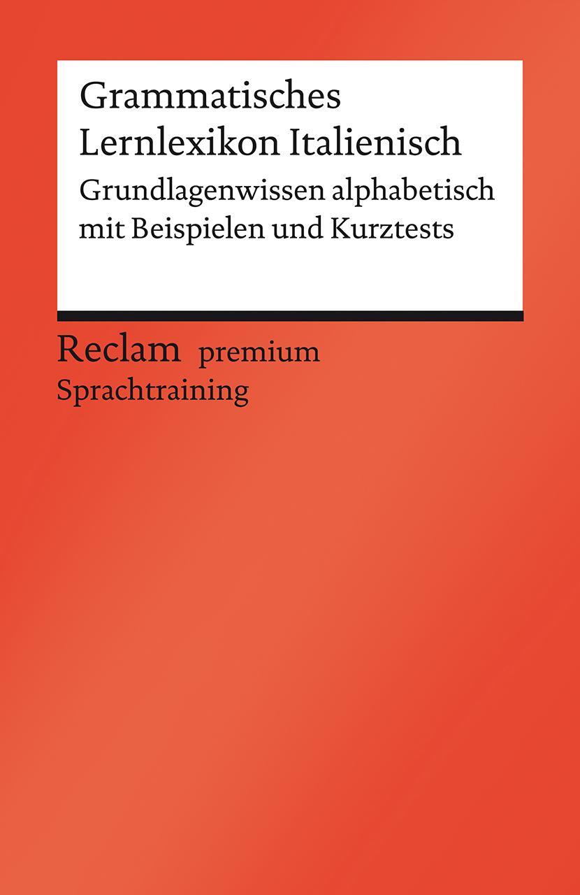 Cover: 9783150141052 | Grammatisches Lernlexikon Italienisch | Valerio Vial | Taschenbuch