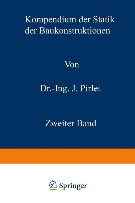 Cover: 9783709197653 | Kompendium der Statik der Baukonstruktionen | Josef Pirlet | Buch | x