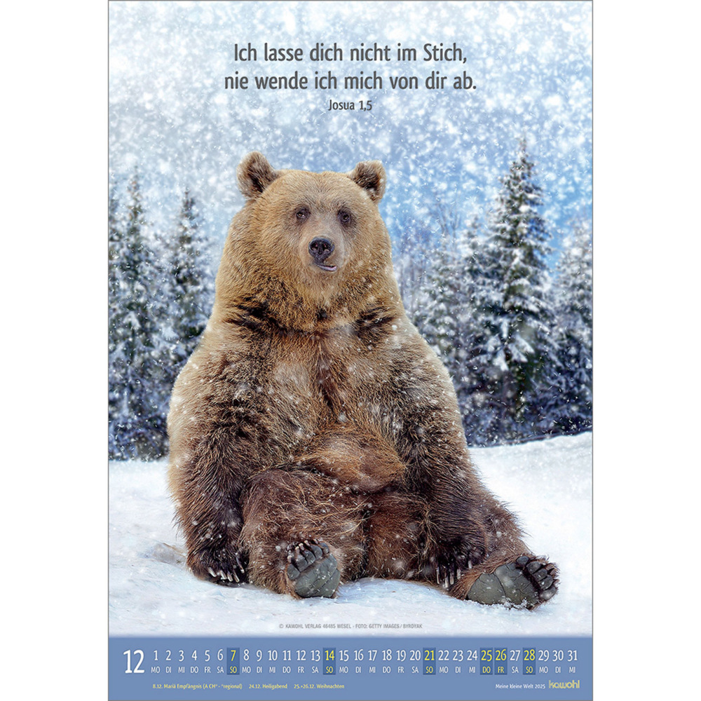 Bild: 9783754845059 | Meine kleine Welt 2025 | Tierkalender mit Bibelworten | Kalender