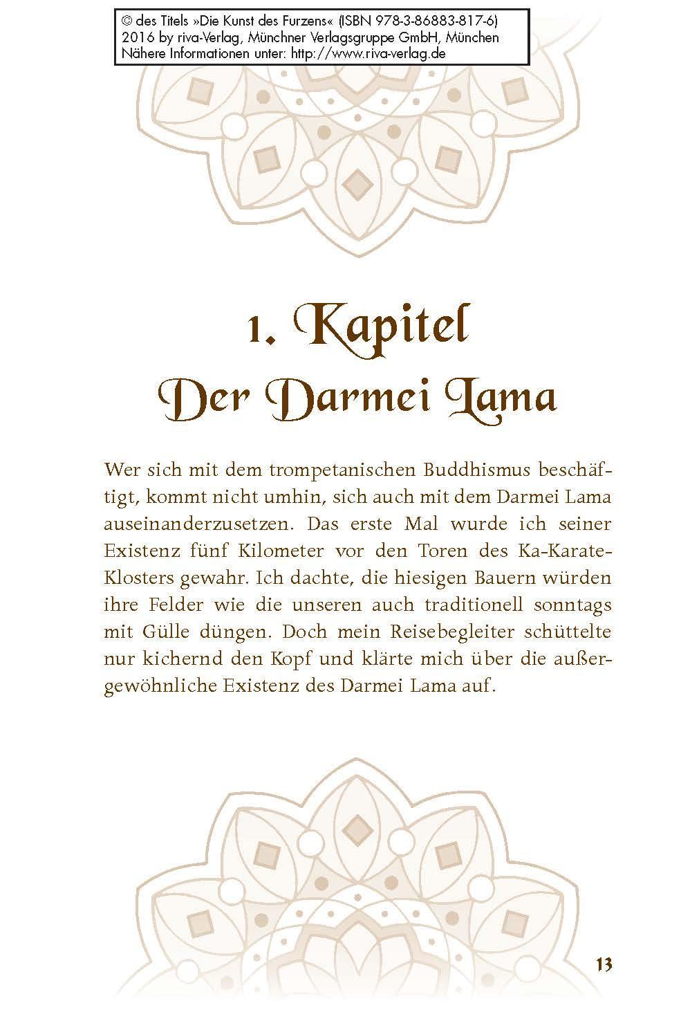 Bild: 9783868838176 | Die Kunst des Furzens | Darmei Lama | Buch | 112 S. | Deutsch | 2016