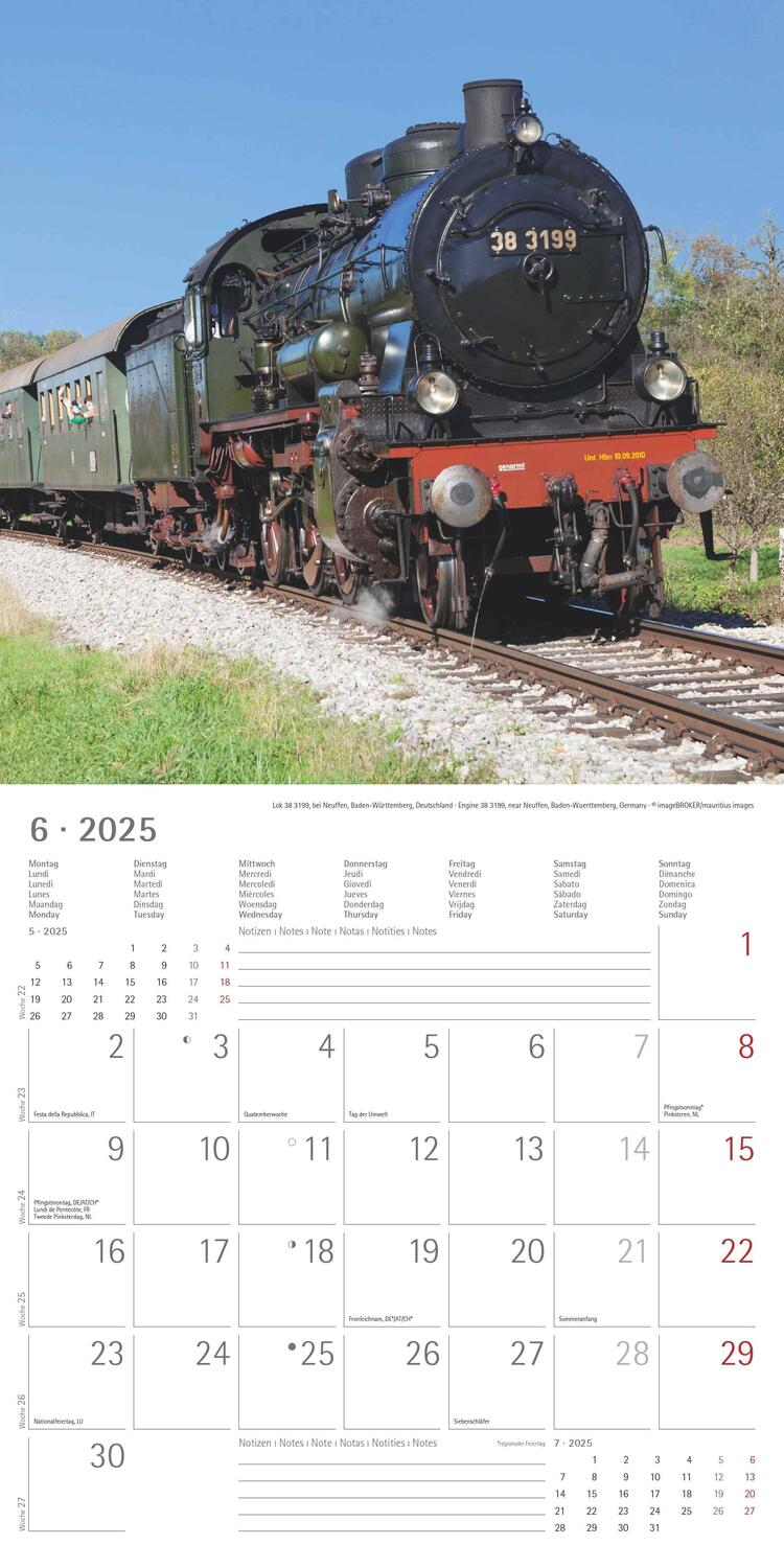 Bild: 4251732340971 | Dampfloks 2025 - Broschürenkalender 30x30 cm (30x60 geöffnet) -...