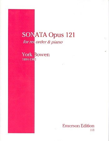 Cover: 9790570401420 | Sonata For Recorder And Piano Op.121 | Bowen | Buch