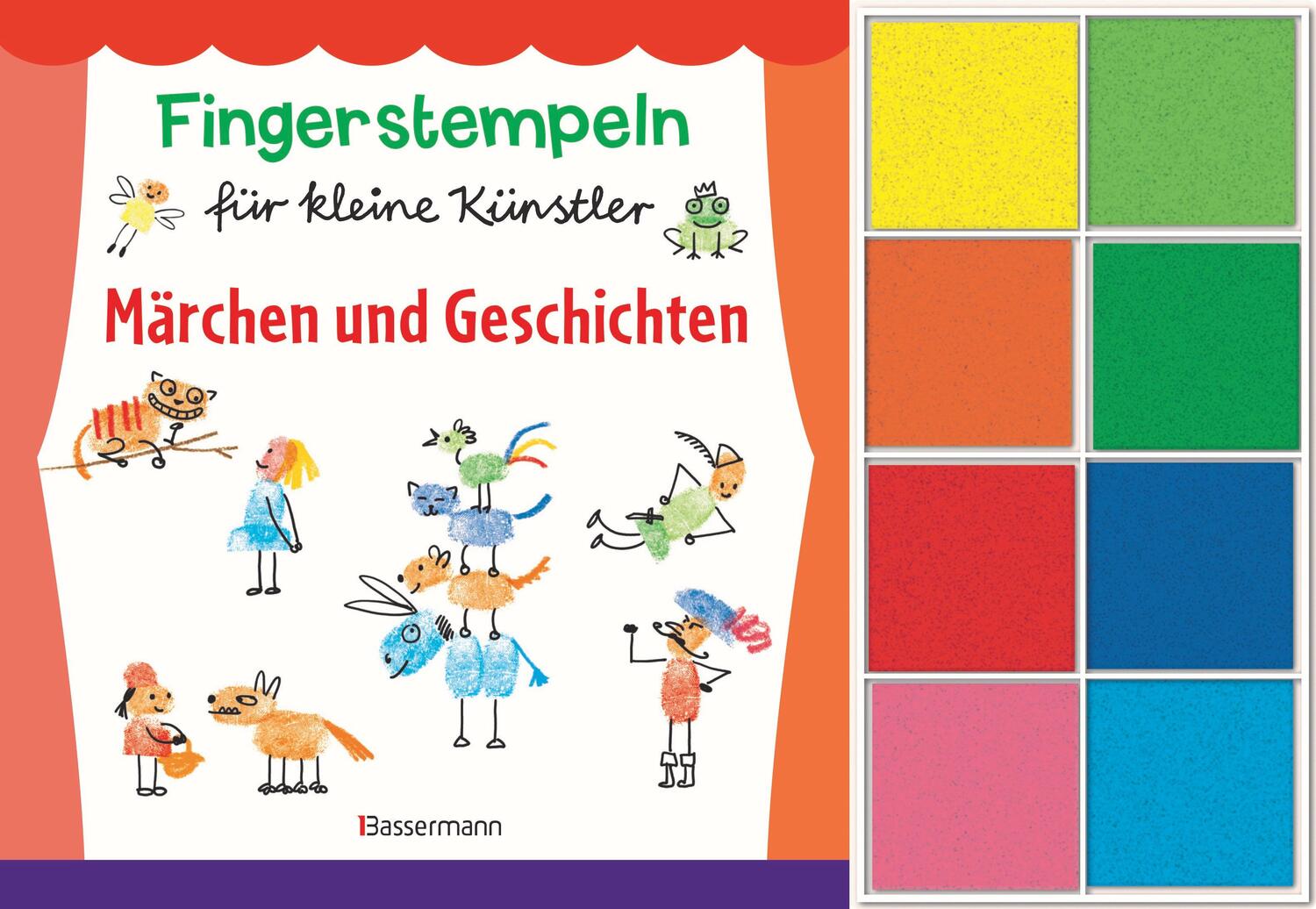 Cover: 9783809439950 | Fingerstempeln für kleine Künstler-Set. Märchen und Geschichten...