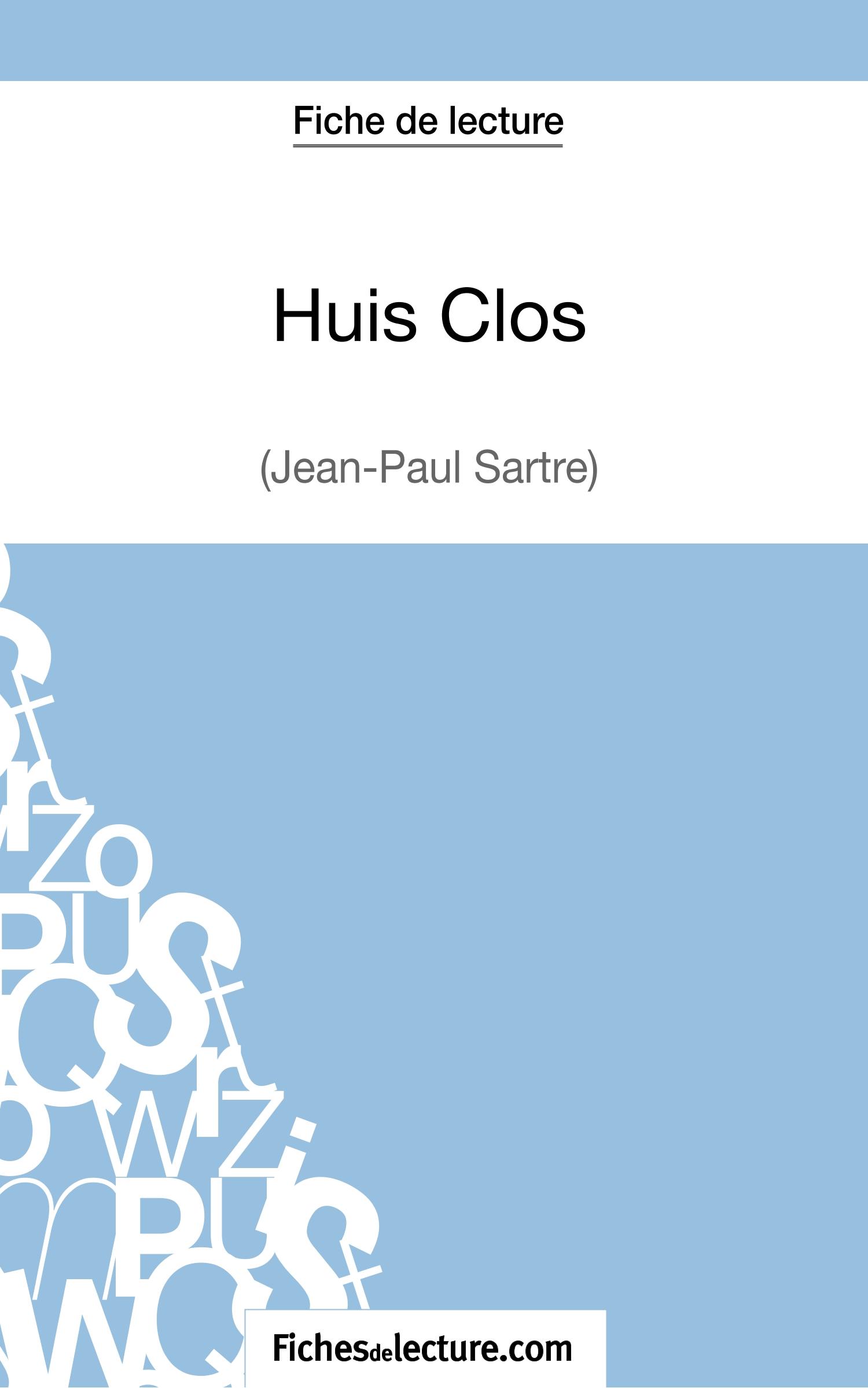 Cover: 9782511028230 | Huis Clos de Jean-Paul Sartre (Fiche de lecture) | Taschenbuch | 40 S.