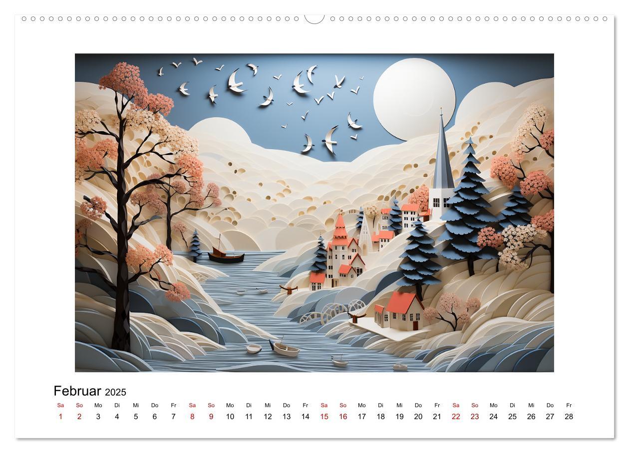 Bild: 9783383869815 | Paper Art (Wandkalender 2025 DIN A2 quer), CALVENDO Monatskalender