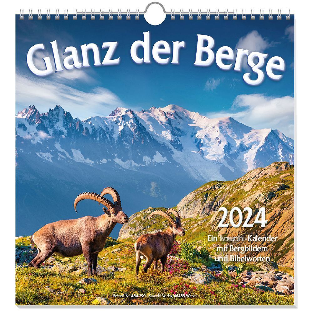 Cover: 9783754829042 | Glanz der Berge 2024 | Wandkalender mit Bergbildern und Bibelworten