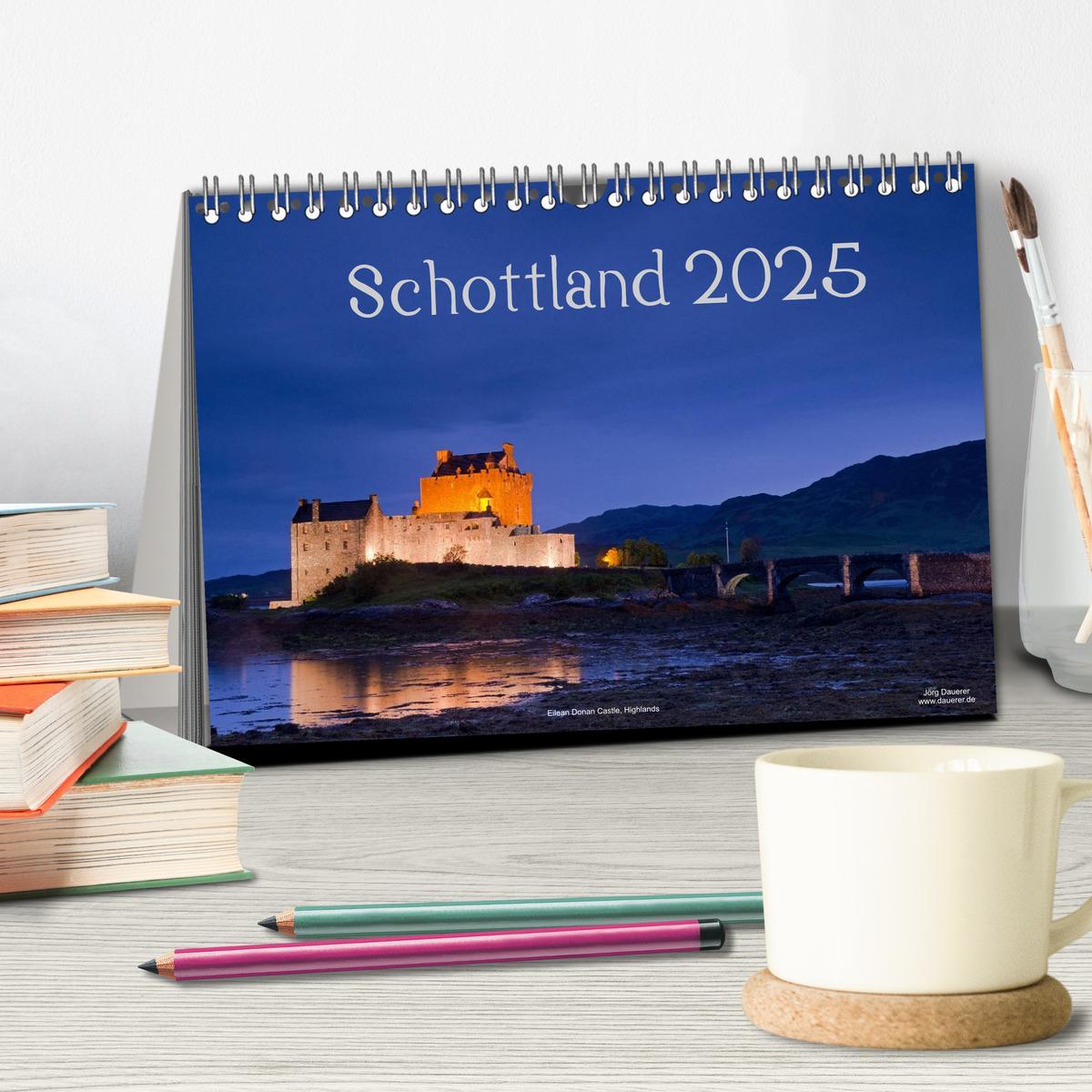 Bild: 9783435783991 | Schottland (Tischkalender 2025 DIN A5 quer), CALVENDO Monatskalender