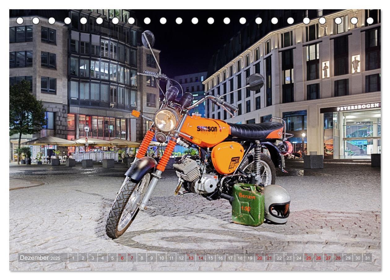 Bild: 9783435001842 | Simson S51c (Tischkalender 2025 DIN A5 quer), CALVENDO Monatskalender