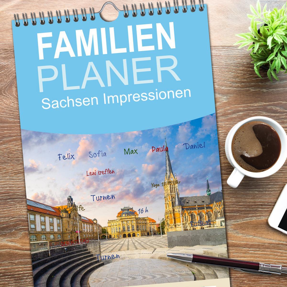 Bild: 9783457101230 | Familienplaner 2025 - Sachsen Impressionen mit 5 Spalten...