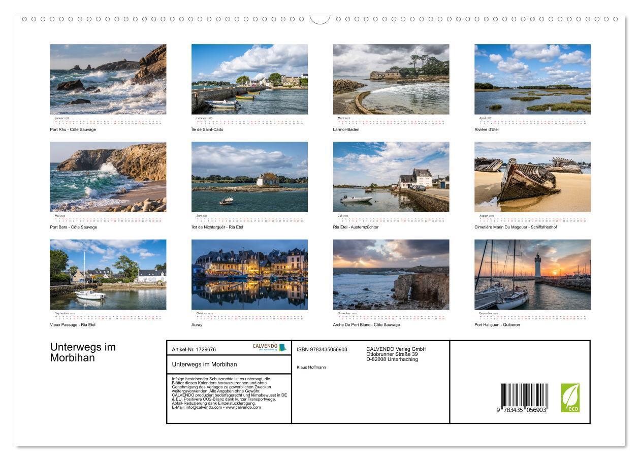 Bild: 9783435056903 | Unterwegs im Morbihan (Wandkalender 2025 DIN A2 quer), CALVENDO...